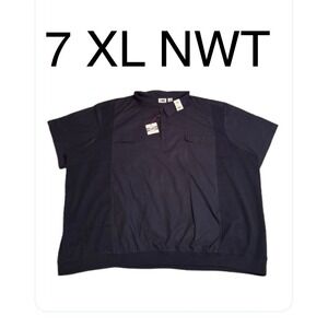 Harbor Bay 7XL Navy Pullover Shirt  New NWT‎ Pockets EZ care